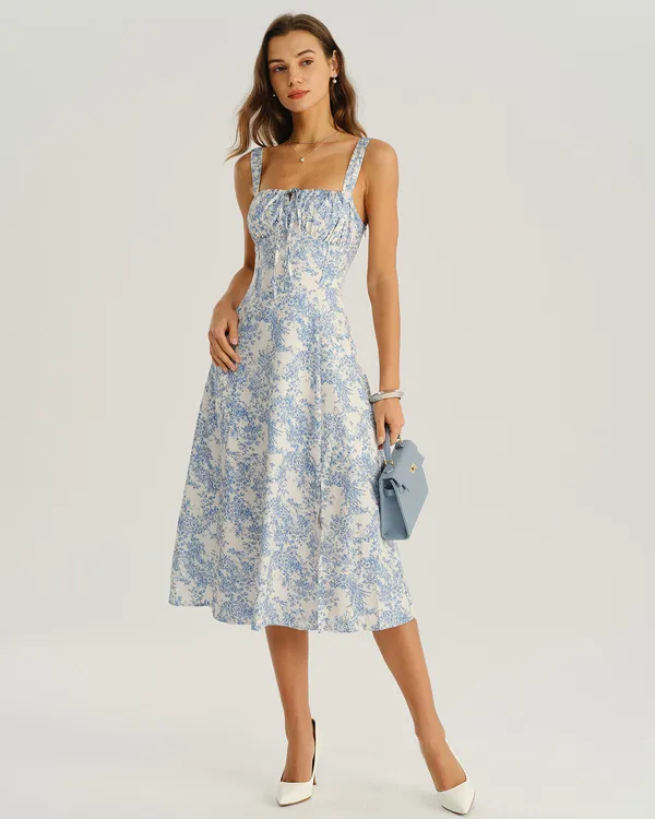 Amazon Floral Ruched Dress - Image 3