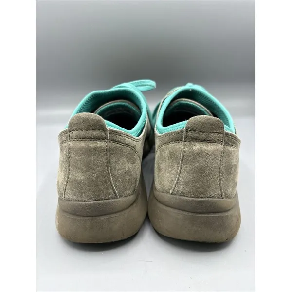 Dansko Women's Sneakers Sz 39 Elise Gray‎ Turquoise Suede Comfort Casual Walking - Image 3