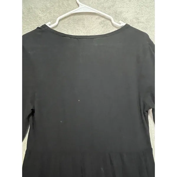 Z Supply Bailey Tiered Midi Dress Black Long Sleeve Minimalist Women’s XS New - Image 4