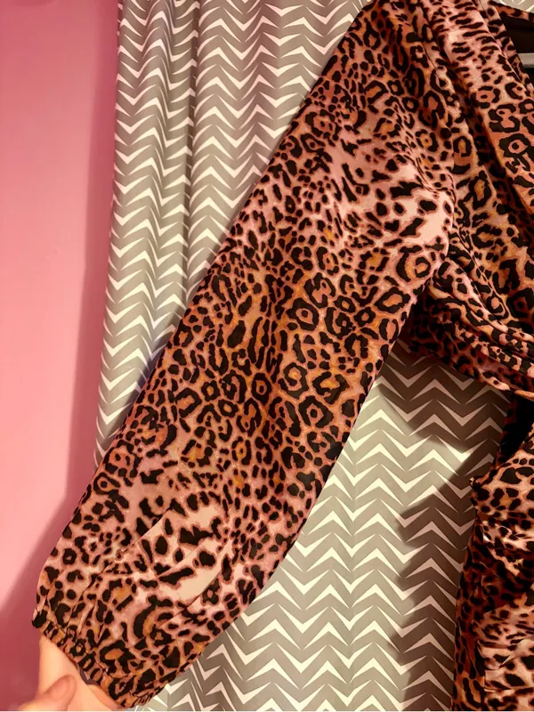 Anthropologie / Ranna Gill | Leopard Cut-Out Midi Dress, Small - Image 5