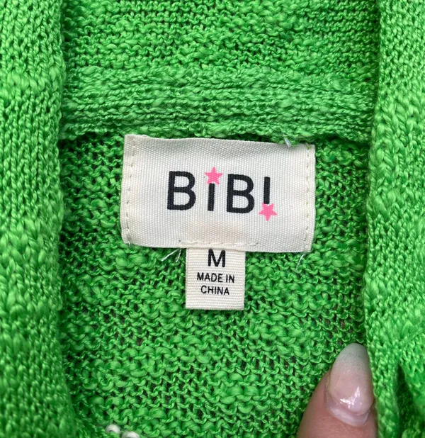 Boutique Hooded Sweater Green Size M - Image 3
