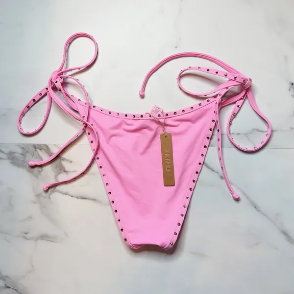 NWT Skims Rhinestone Swim Tie Bikini Bottom - Image 4