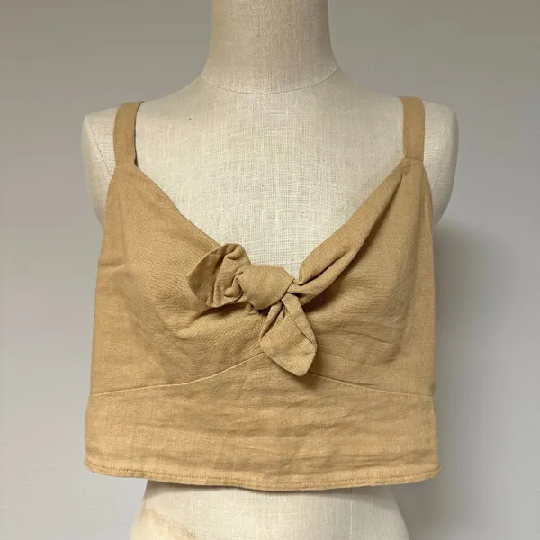 Universal Threads *NEW* Smock Back Tie-Front Crop Tank Top - Image 2