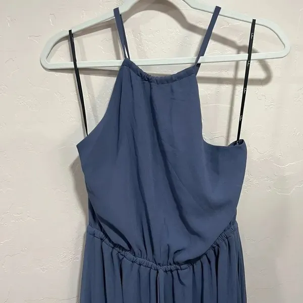 Be Mellow Denim Blue Maxi Dress - Image 4