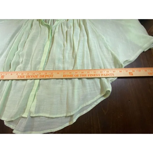 Anthropologie Maeve Brynna Light Green Button up Blouse Dolman Sleeve Women's XS - Image 8