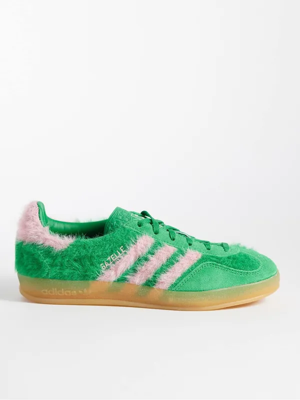 NWT adidas Originals Gazelle Indoor sneakers in fluffy green and pink - Image 3