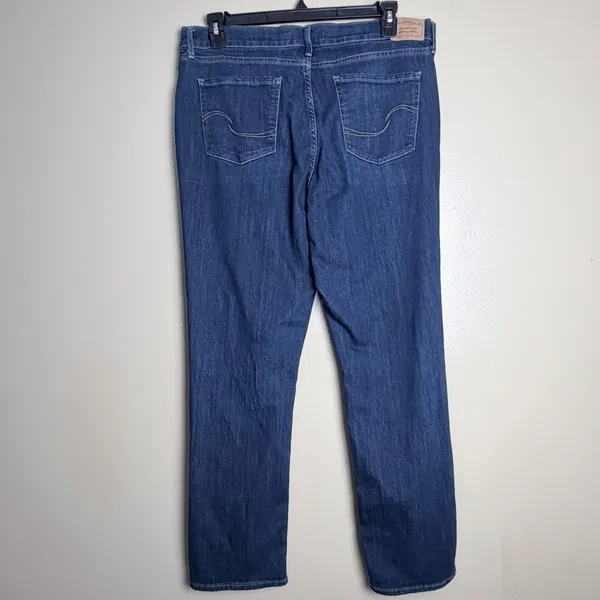 Levi Strauss Signature Jeans 18 Blue Plus Mid Rise Straight Leg Stretch Denim - Image 2