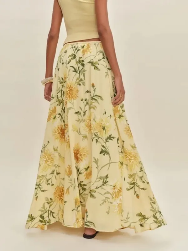 Reformation Women’s Lisette Top Gemma Maxi Skirt Honeyglow Floral Yellow Set 6 - Image 10