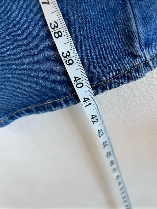 Sam Edelman Women's High Waist Wide Leg Drawstring Denim Pants Relaxed - Image 9