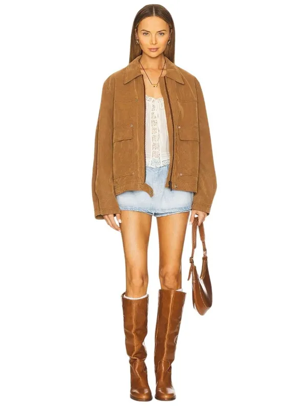 Free People Galivanting Skort in Aegean 26 New Womens Denim Jean Skirt Shorts - Image 9