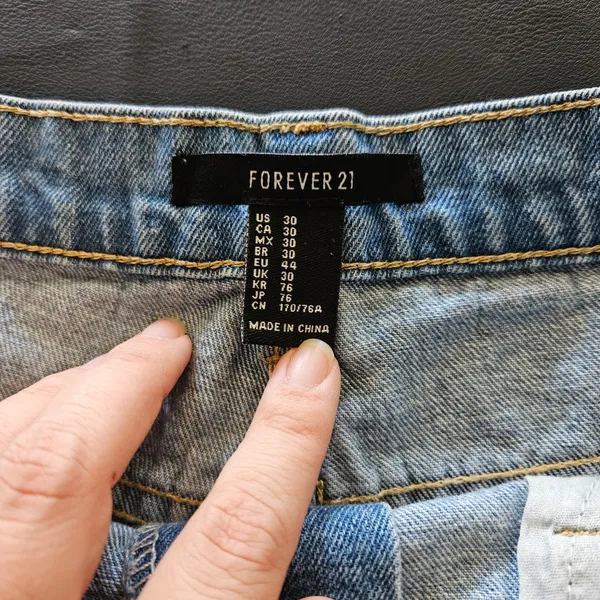 Forever 21 Distressed High-Waisted Denim Shorts Size 30 - Image 3