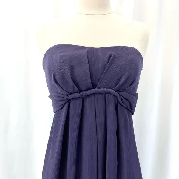 Vineyard‎ Collection Women 4 Bridesmaid Dress Strapless Purple Twist Chiffon - Image 5