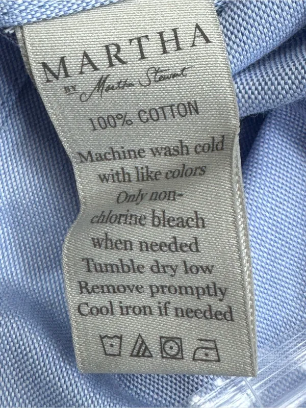 Martha Stewart women’s the relaxed classic fit Light Blue Button-Down Shirt NWT - Image 2