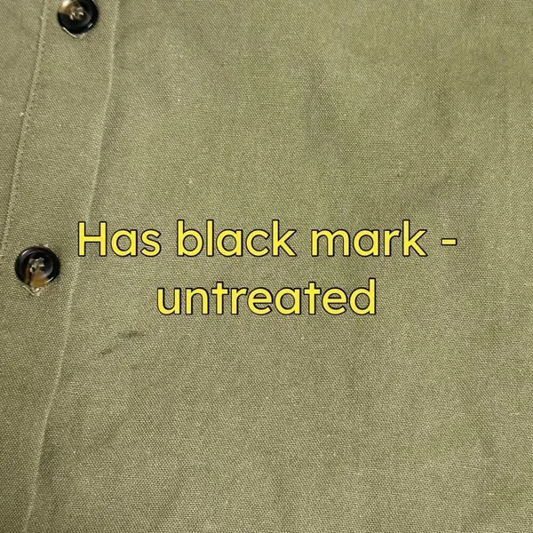 Tuckernuck Med Olive Steele Button Up Utility Blouse Shirt‎ Linen Blend Forest - Image 6