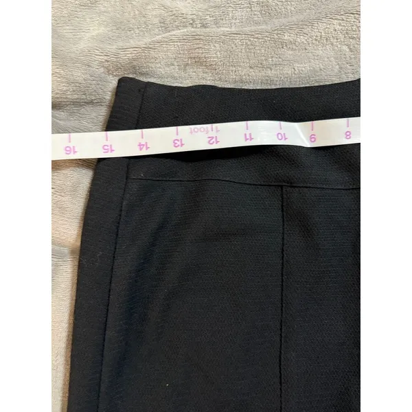 Anthropologie Eva Franco Black Leather Pencil Skirt Size 4 Professional‎ - Image 6