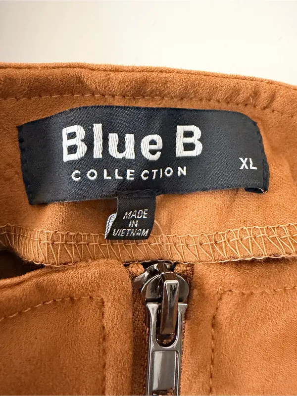 & Other Stories Tan Faux-Suede Buckle Zip Cami - Image 4