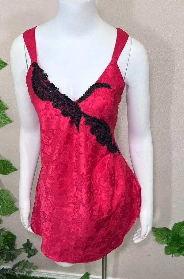 Victoria Secret Pink Lace Gold Label Vintage Rare Night Dress Slip - Image 4
