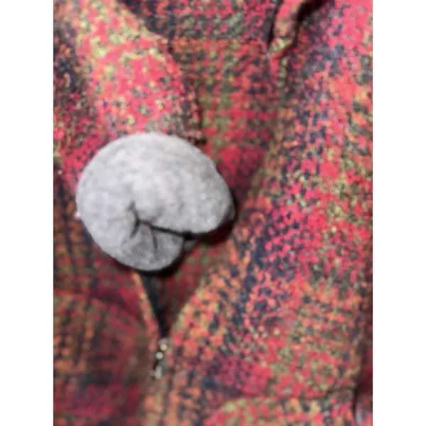 Kilkenny M‎ Wool Tweed Short Sweater Jacket Plaid Full Zip - Image 4