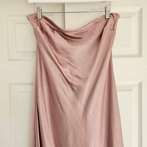 MORE TO COME | NWT Emma Strapless Maxi Dress‎ in Blush Satin XL - Image 3