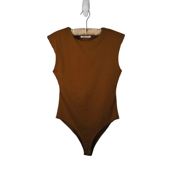REORIA High Neck Sleeveless Bodysuit Womens M Fall Stretch Layering Minimalist - Image 2