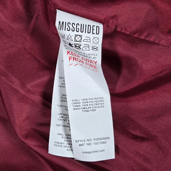 Missguided Plus Size 18 Blazer‎ Dress Mesh Bow Waist Burgundy Red Party - Image 6