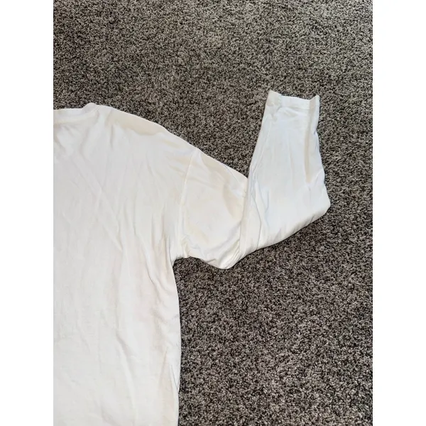 Old Navy Women's White Vintage Tee Long Sleeve Tee Size Small - Image 7