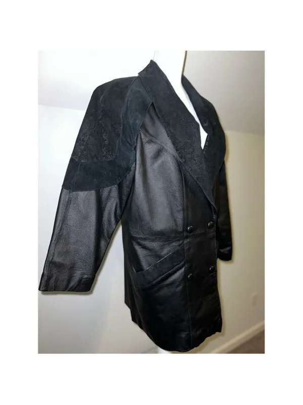 100% Genuine Leather Tooled Paisley Blazer/Coat Women’s L-XL - Image 9