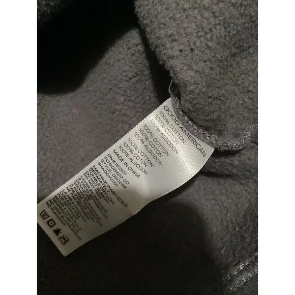 Good American Essentails Gray Half Zip Cropped Womens Sweatshirt 2(M) - Image 7