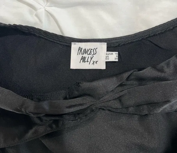 Princess Polly Black halter top with adjustable straps - Image 3