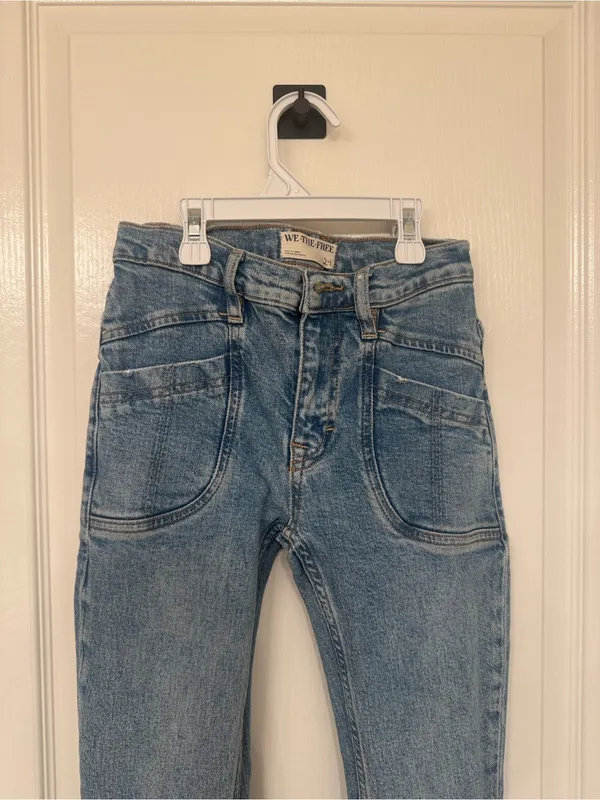 Free People Low Rise Slim Boot Cut Jeans Size 24 - Image 3