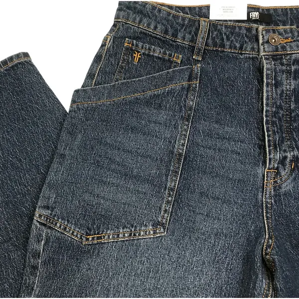 FRYE Medium Wash Barrel Jean Women 6 Blue Everyday Stylish Boho Travel City NWT - Image 5