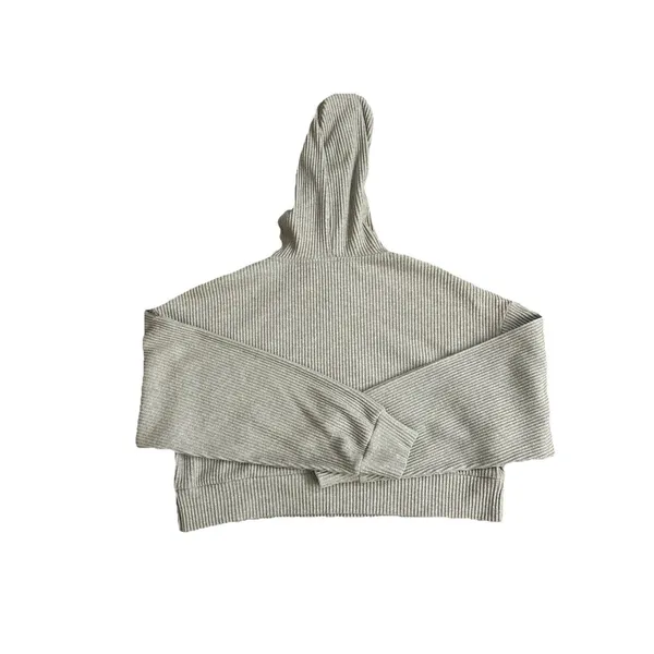Alo Muse Set Hoodie & Joggers Ribbed Gravel Heather Size Small - Image 4