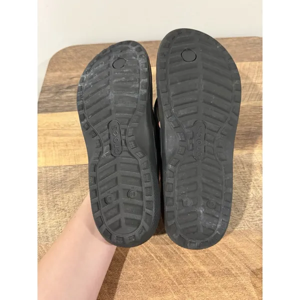 Crocs Kadee II Iconic Flip Flops Sandals Womens 10‎ Mens 8 Black Comfort Slides - Image 5