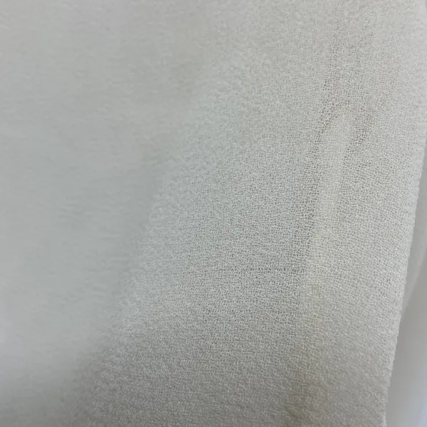 Zara Trafaluc Cream Sheer Blouse Beaded Sequin Cuff Split V-Neck Party XS - Image 6