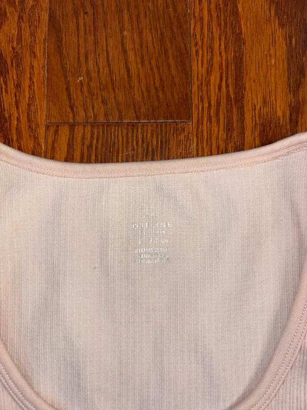 Offline aerie pink cropped ribbed workout gym top - Image 5