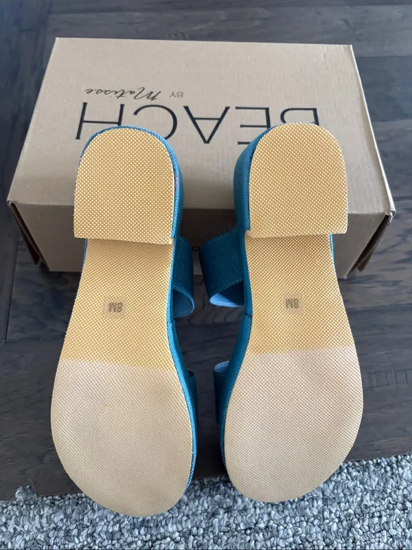 New in Box Matisse Beach Ocean Avenue Denim Sandals Sz 8 - Image 12