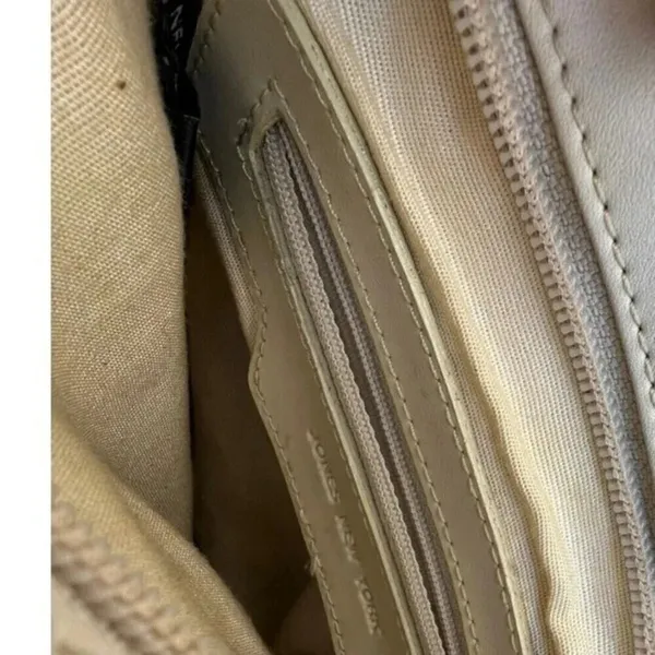 Jones New York Vintage Leather Shoulder Bag‎ Slim Purse Bone​​​ - Image 8