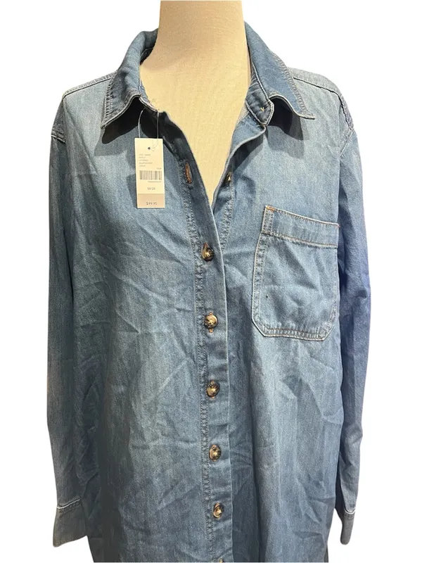 NWT Lane Bryant plus size denim dress, size 18/20 Western, rodeo, cowgirl - Image 3