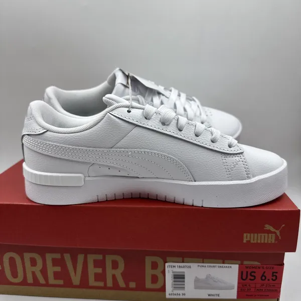 PUMA Court Sneaker, White, Women's Casual Low Top Leather Shoes Size 6.5 New - Image 12