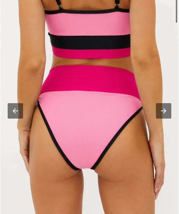 Beach Riot Colorblock Pink Bikini Set - Image 7
