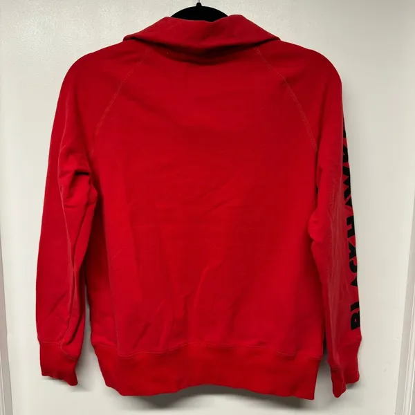 47 Brand Chicago Blackhawks Red Pullover Quarter Zip Sweatshirt Womens Size Small - Image 2