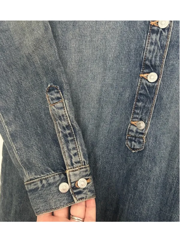 Zara New Raw Hem Maxi Jean Dress - Image 7