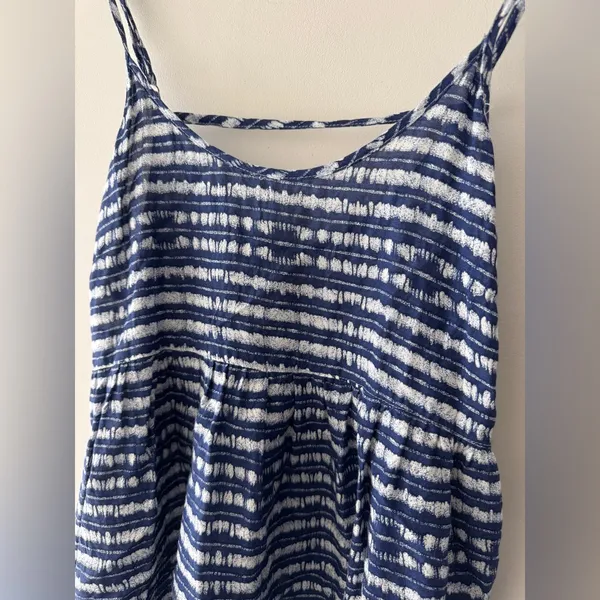 Roxy Juniors Blue and White Stripe Summer Beach Dress Cover‎ Up - Image 3
