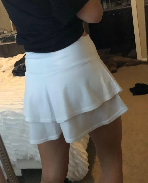 Boohoo White Ruffle Skort - Image 2