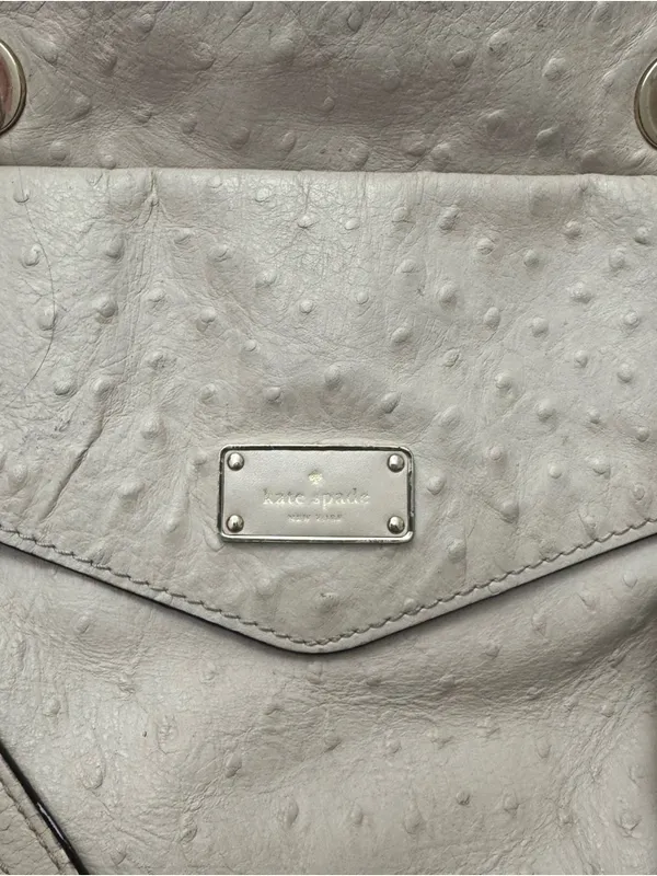 Kate Spade New York Embossed Ostrich Leather Tote Bag Purse - Image 2