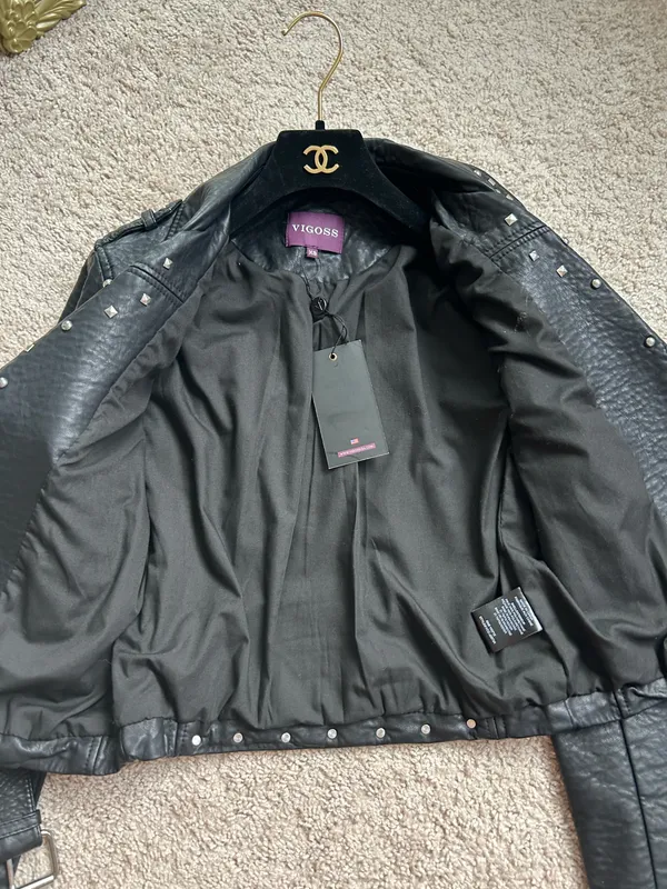 Vigoss faux leather jacket. XS - Image 11