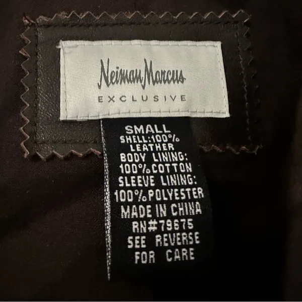 Neiman Marcus Leather Moto Jacket - Image 2