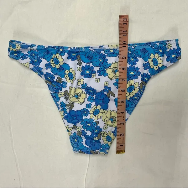 Floral Bikini Knot Front Size XL Blue - Image 8