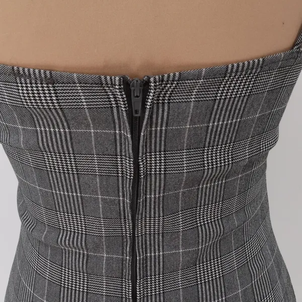 Windsor Plaid Mini Dress Womens Size‎ M Y2K Office Siren Academia Preppy School - Image 4