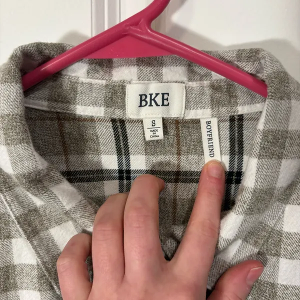 BKE Boyfriend Fit Button Down Plaid Flannel  - Image 4